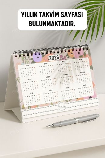 Pamuk Şeker 2026 Yılı Aylık Masa Takvimi Spiralli A5 resmi