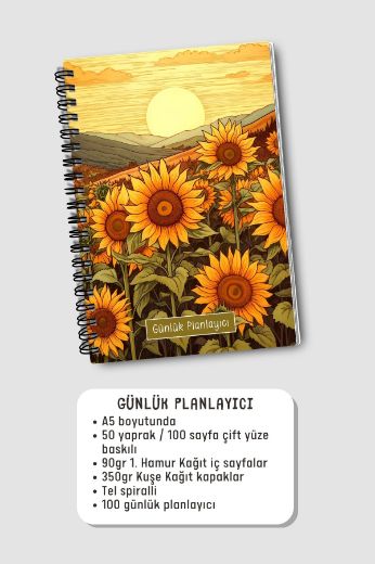 Ayçiçekli 3'lü Planlama Seti resmi