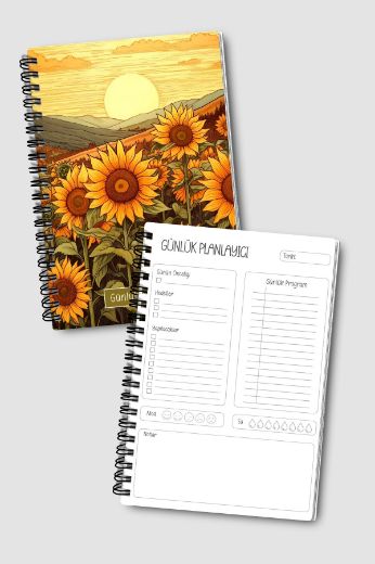 Ayçiçekli 3'lü Planlama Seti resmi