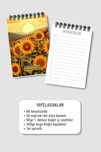 Ayçiçekli 3'lü Planlama Seti resmi