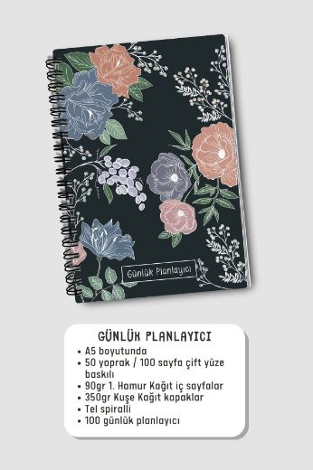 Beyaz Çizgili 3'lü Planlama Seti resmi