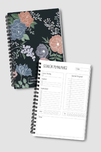 Beyaz Çizgili 3'lü Planlama Seti resmi