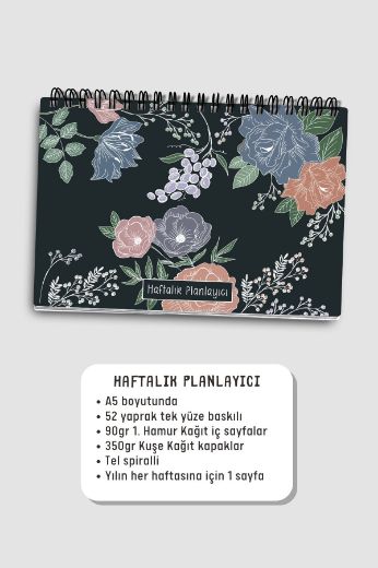 Beyaz Çizgili 3'lü Planlama Seti resmi