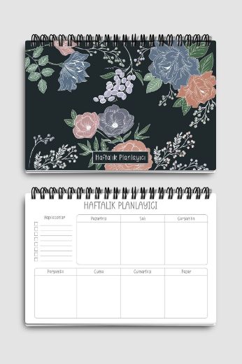 Beyaz Çizgili 3'lü Planlama Seti resmi