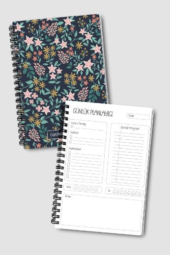 Karışık Çiçekli 3'lü Planlama Seti resmi