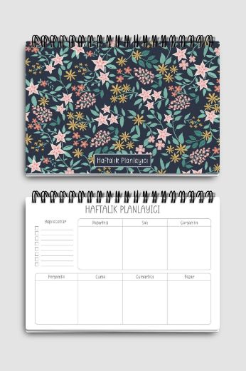 Karışık Çiçekli 3'lü Planlama Seti resmi