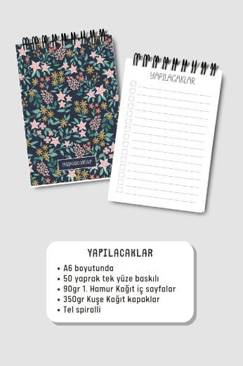 Karışık Çiçekli 3'lü Planlama Seti resmi