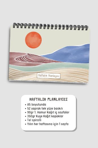 Mavi Boho 3'lü Planlama Seti resmi