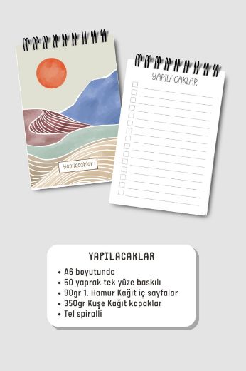 Mavi Boho 3'lü Planlama Seti resmi