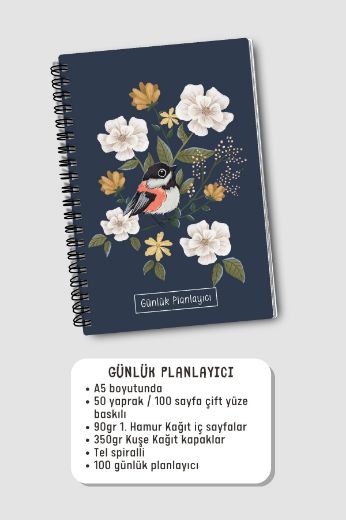 Mavi Kuşlu 3'lü Planlama Seti resmi