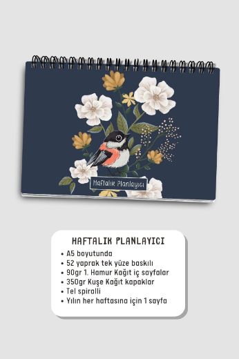 Mavi Kuşlu 3'lü Planlama Seti resmi