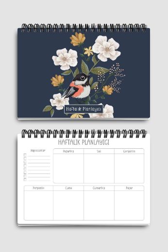 Mavi Kuşlu 3'lü Planlama Seti resmi