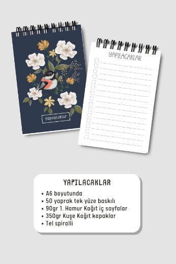 Mavi Kuşlu 3'lü Planlama Seti resmi