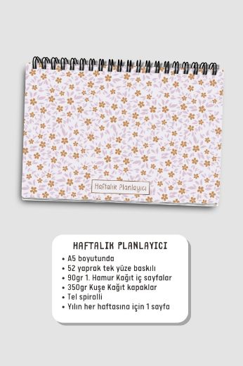 Mini Çiçekli 3'lü Planlama Seti resmi