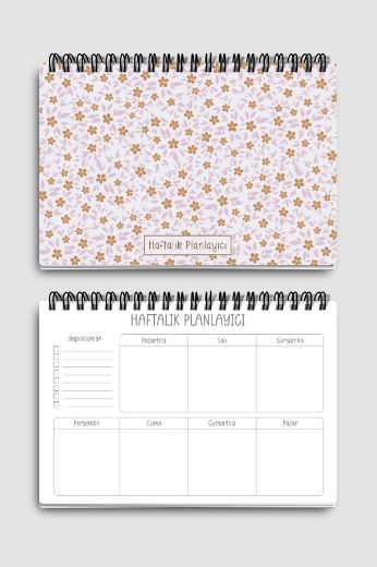 Mini Çiçekli 3'lü Planlama Seti resmi