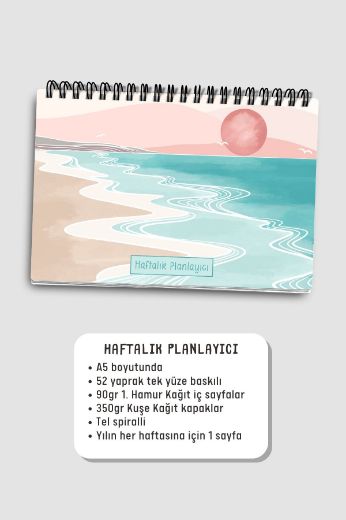 Pembe Boho 3'lü Planlama Seti resmi