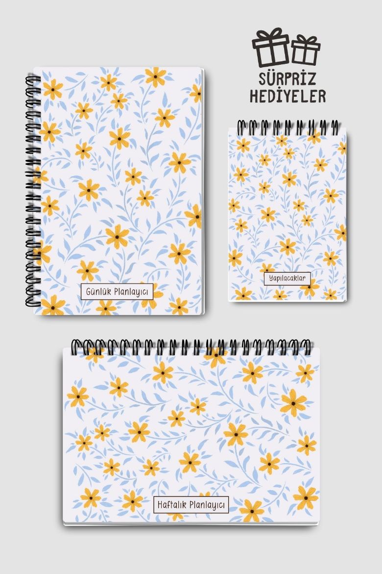 Sarı Papatya 3'lü Planlama Seti resmi