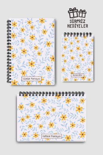 Sarı Papatya 3'lü Planlama Seti resmi