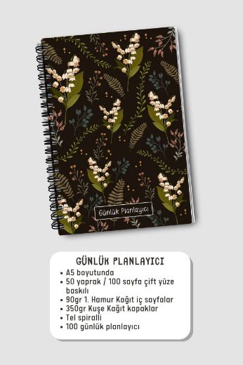 Ters Çiçekli 3'lü Planlama Seti resmi