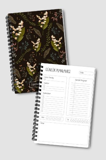 Ters Çiçekli 3'lü Planlama Seti resmi