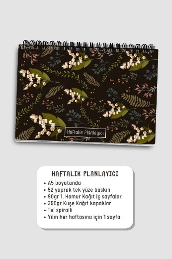 Ters Çiçekli 3'lü Planlama Seti resmi