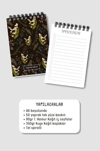 Ters Çiçekli 3'lü Planlama Seti resmi