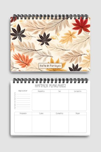 Yapraklı 3'lü Planlama Seti resmi