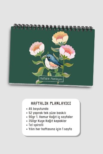 Yeşil Kuşlu 3'lü Planlama Seti resmi