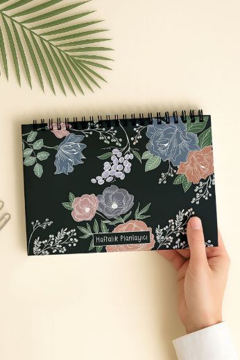 Beyaz Çizgili Haftalık Planlayıcı resmi