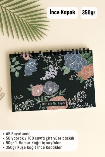 Beyaz Çizgili Haftalık Planlayıcı resmi