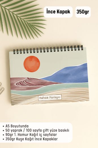 Mavi Boho Haftalık Planlayıcı resmi