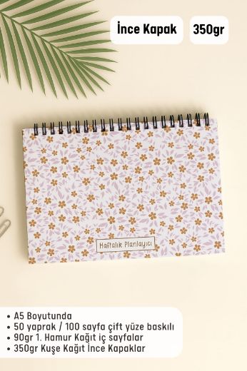 Mini Çiçekli Haftalık Planlayıcı resmi