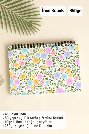 Pastel Çiçekli Haftalık Planlayıcı resmi