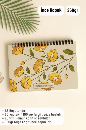 Turuncu Çiçek Haftalık Planlayıcı resmi