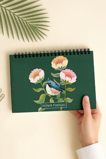 Yeşil Kuşlu Haftalık Planlayıcı resmi