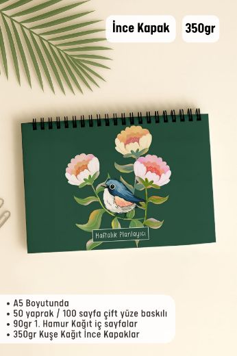 Yeşil Kuşlu Haftalık Planlayıcı resmi