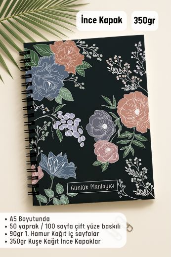 Beyaz Çizgili Günlük Planlayıcı resmi