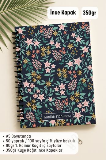 Karışık Çiçekli Günlük Planlayıcı resmi