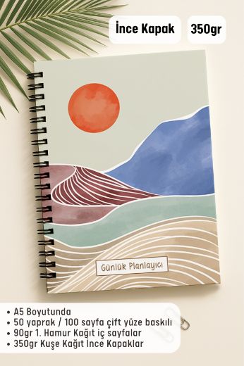 Mavi Boho Günlük Planlayıcı resmi