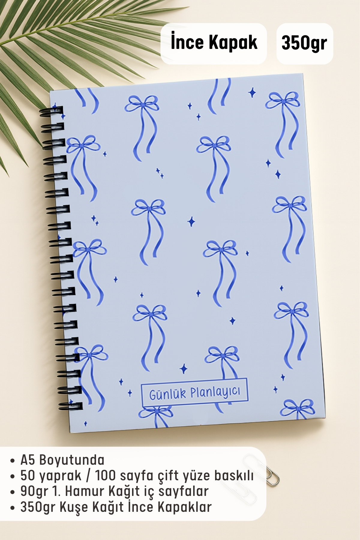 Mavi Fiyonk Günlük Planlayıcı. Eldesen Tasarım Defterler ajandalar ...