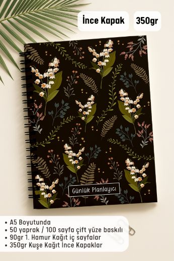 Ters Çiçekli Günlük Planlayıcı resmi