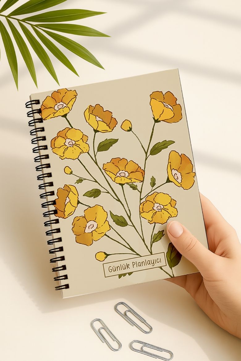 Turuncu Çiçek Günlük Planlayıcı resmi