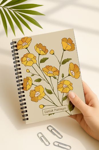 Turuncu Çiçek Günlük Planlayıcı resmi
