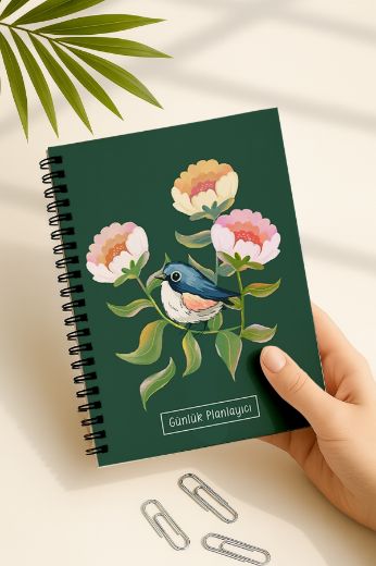 Yeşil Kuşlu Günlük Planlayıcı resmi