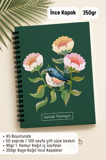 Yeşil Kuşlu Günlük Planlayıcı resmi