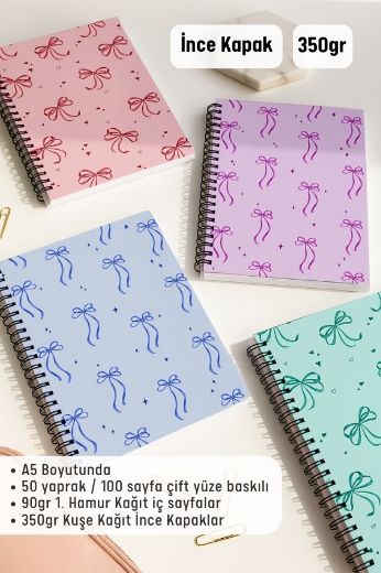 Fiyonklu 4'lü Okul Defter Seti resmi