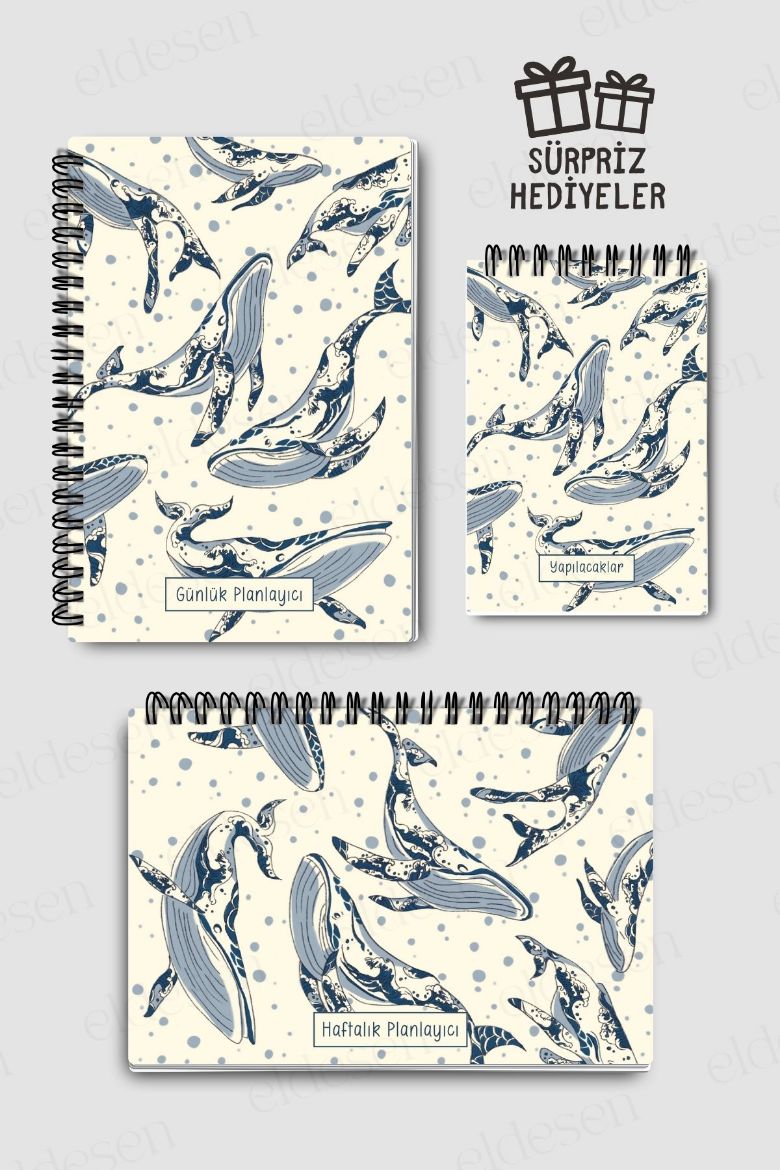 Balinalar 3'lü Planlama Seti resmi