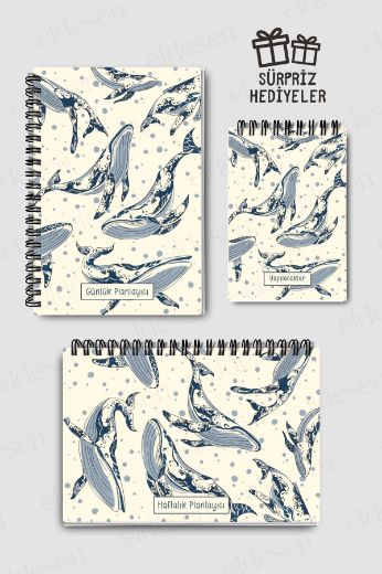 Balinalar 3'lü Planlama Seti resmi