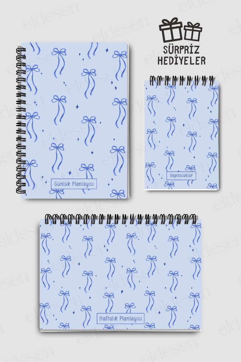 Mavi Fiyonk 3'lü Planlama Seti resmi