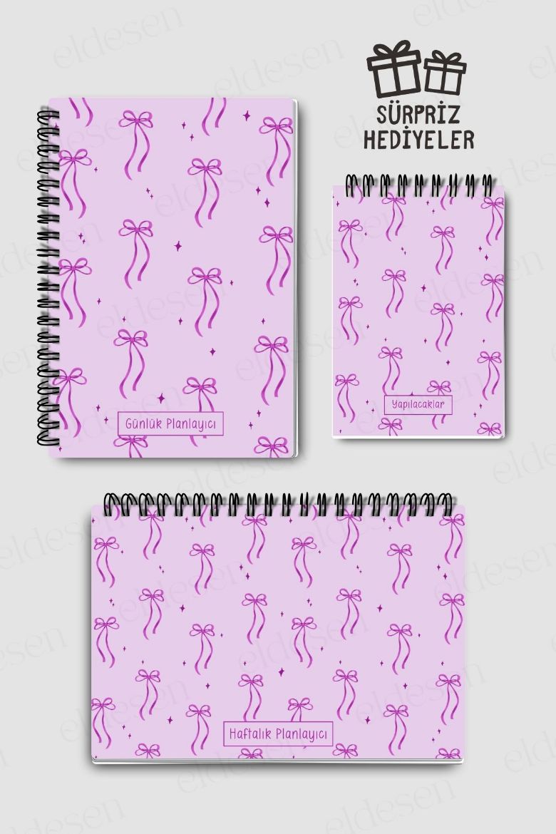 Mor Fiyonk 3'lü Planlama Seti resmi